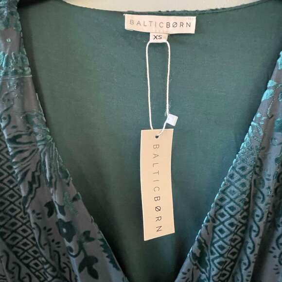 Baltic Born green velvet maxi dress, XS, NWT - Picture 5 of 5